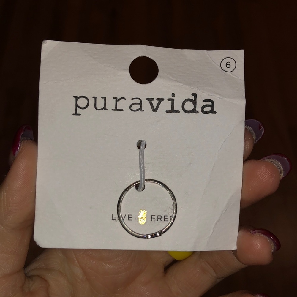 pura vida palm tree ring